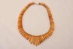 a necklace, metal, amber, 42 g., necklace length 43.5 cm...