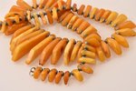 a necklace, metal, amber, 42 g., necklace length 43.5 cm...