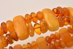 a bracelet, amber, 27.3 g., the diameter of the bracelet ~ 6.8 cm, bracele length ~ 22 cm (on elasti...