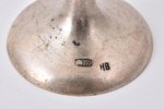 egg holder, silver, 875 standard, 30.51 g, h 7.2 / Ø 4.1 cm, the 20ties of 20th cent., Latvia...