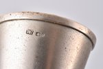 little glass, silver, "Moscow", 875 standard, 32.12 g, engraving, h 7.3 cm, Tallinn Jewelry Factory,...
