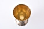 little glass, silver, "Moscow", 875 standard, 32.12 g, engraving, h 7.3 cm, Tallinn Jewelry Factory,...