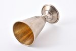 little glass, silver, "Moscow", 875 standard, 32.12 g, engraving, h 7.3 cm, Tallinn Jewelry Factory,...