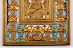 icon, Jesus Christ the Blessed Silence, copper alloy, 6-color enamel, Moscow, Russia, the end of the...