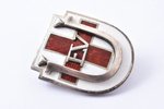 badge, badge of the Estonian Red Cross, 1st (highest) class, for donation, silver, enamel, Estonia,...