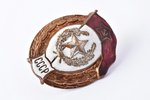 badge, for graduation of USSR Motorized Rifle Military School, USSR, 34.7 x 26.3 mm, restored enamel...
