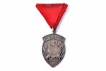 award, sports society "Marss", shooting competition, Latvia, 20-30ies of 20th cent., 42.3 x 26 mm, ~...