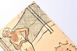 Bundža Aleksandrs Verners (1909-1995), "Women's swimming lessons in Jurmala", paper, mixed tehnique,...