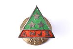 badge, LNJS Liepāja, Latvian National Youth Union Sports Society, Latvia, 20-30ies of 20th cent., 15...