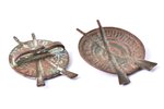 pair of badges, For excellent shooting, LSB, Russia, beginning of 20th cent., 43.6 x 30.9 / 45.1 x 3...