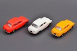 set of 3 car models: replica, Moskitch 403, plastic, Russia...