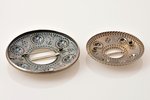 a set, 3 saktas, metal, the item's dimensions Ø 10.7 / 9 / 7.3 cm, the 50ies of 20th cent., Latvia...