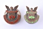 set of badges, set of 4 badges: Baltic Guard Service, MSO BAOR (British Army on Rhine) 15 years of s...
