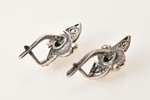 earrings, silver, 925 standard, 5.83 g., the item's dimensions 2.1 x 1.5 cm, USSR...
