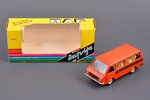 car model, RAF 2203 Nr. A18, "Trans agency", DECAL, chrome bumper, metal, USSR, ~1979-1981, the bott...