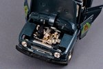 car model, UAZ 469 Nr. А34, "ВАИ" (Military Automobile Inspectorate), metal, USSR, 1990-1991...