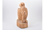 figurine, Folk Song Motif, wood, Riga (Latvia), sculpture's work, by F. Dukovskis, 1990, h 34.5 x 26...