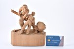 figurine, "The Green Land", wood, Riga (Latvia), sculpture's work, h 20.5 x 17.5 x 10.5 cm, by Ginte...