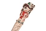 set of 7 baby spoons, german silver, USSR, 14.2 - 14.4 cm...