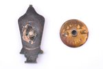 badge, RVT, the State Technical college of Riga, silver, Latvia, 20-30ies of 20th cent., 27.3 x 12.8...