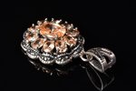 a set, earrings, a pendant, silver, 925 standard, 11.57 g., full height (earrings): 3.6 cm, width: 1...