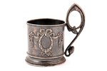 tea glass-holder, silver, 875 standard, 105.60 g, h (with handle) 10.2 cm, Ø (inside) 6.4 cm, the 20...