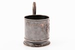 tea glass-holder, silver, 875 standard, 105.60 g, h (with handle) 10.2 cm, Ø (inside) 6.4 cm, the 20...