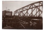 photography, Riga, destroyed railway bridge, Latvia, Russia, beginning of 20th cent., 17.3x12.2 cm...