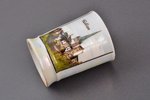 beaker, "Tallinn", porcelain, Langebraun, hand-painted, Estonia, the 20-30ties of 20th cent., h 5.7...
