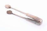 sugar tongs, silver, 84 standard, 38.8 g, engraving, 13.5 cm, 1908-1917, Moscow, Russia...