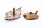 badge, RAPS (educational institution), silver, 875 standard, Latvia, the 30ies of 20th cent., 31.5 x...