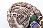 badge, VDTV - Daugavpils State Railway Technical Secondary School, 10th anniversary, silver, Latvia,...