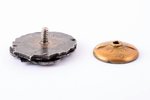 badge, VDTV - Daugavpils State Railway Technical Secondary School, silver, Latvia, 1940, 25.7 x 20.8...