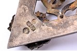 badge, lecturer's badge, University of Latvia, silver, 875 standard, Latvia, 20-30ies of 20th cent.,...