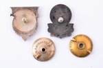 set of badges, 2 pcs., sports, silver, 875 standard, Latvia, Estonia, 1938-1939, 24 x 18.2 / 23.8 x...