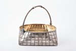 fruit dish, silver, "Bast", 84 standard, 680.40 g, engraving, h (with handle) 17.5 cm, by Lizerin Gi...