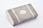 snuff-box, silver, 84 standard, 204.10 g, engraving, gilding, 6.9 x 12 x 2.8 cm, 1880-1890, St. Pete...