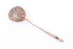 spoon, silver, 84 standard, 39.8 g, niello enamel, 15.4 cm, the middle of the 19th cent., Moscow, Ru...