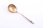 spoon, silver, 84 standard, 39.8 g, niello enamel, 15.4 cm, the middle of the 19th cent., Moscow, Ru...
