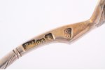 spoon, silver, 84 standard, 39.8 g, niello enamel, 15.4 cm, the middle of the 19th cent., Moscow, Ru...