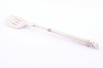 oyster fork, silver, 826 standard, 23.4 g, 14.5 cm, 1880, Denmark...