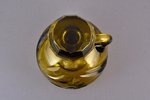 carafe, Ilguciems glass factory, colored glass, Latvia, h (with stopper) 18.cm, traces of everyday u...