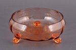 fruit dish, Ilguciems glass factory, colored glass, Latvia, Ø 16 / h 6.8 cm...