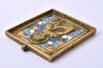 icon, Saint martyr Varus, copper alloy, 4-color enamel, Russia, the 19th cent., 6.1 x 5.2 x 0.5 cm,...