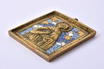 icon, Saint martyr Varus, copper alloy, 4-color enamel, Russia, the 19th cent., 6.1 x 5.2 x 0.5 cm,...