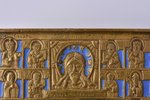icon, the Holy Martyr Demetrius of Salonica killing the Bulgarian Tsar Kaloyan, copper alloy, 4-colo...