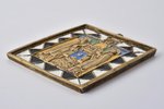 icon, Saint Zosima and Savvatiy of Solovki, copper alloy, 6-color enamel, Russia, the border of the...