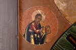 icon, Saint Nicholas the Wonderworker, board, painting on silver, Russia, the 19th cent., 35.2 x 31...