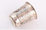 beaker, silver, 84 standard, 50.4 g, engraving, h 6.2 cm, by Futikin Ivan Ivanovich, 1873, Moscow, R...