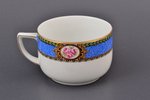 cup with saucer, porcelain, M.S. Kuznetsov manufactory, Riga (Latvia), 1920-1933, h (cup) 5.5 cm, Ø...